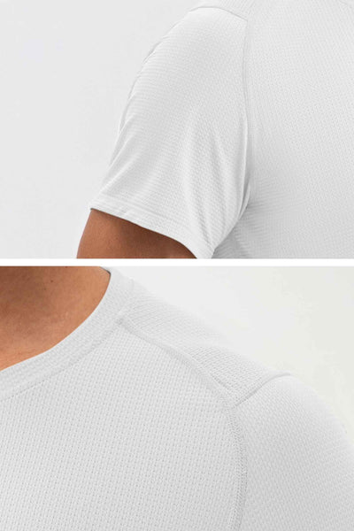 WU Sun Fit Tee Waffle - Snow