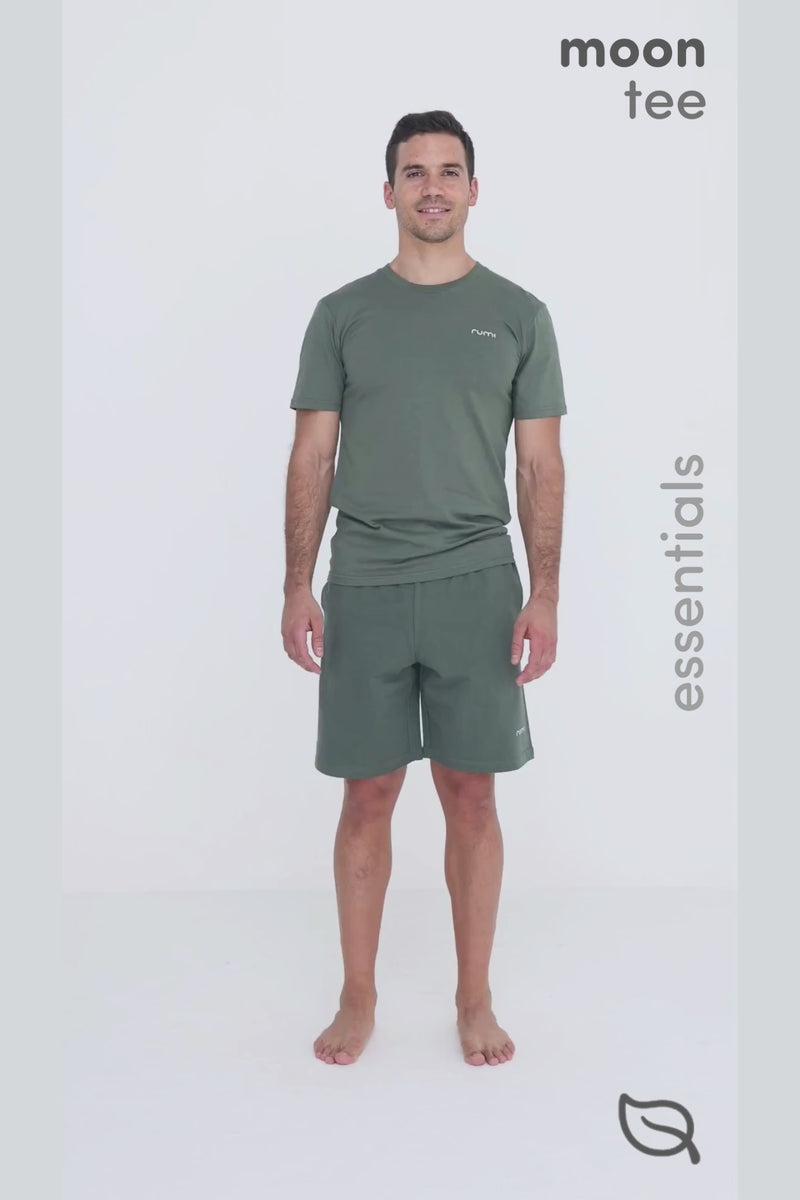 M Moon Tee - Olive Deep
